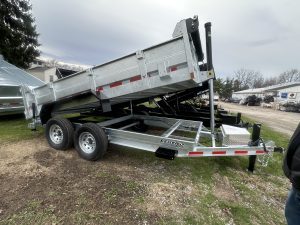 Legend 7 ft x 14 ft Dump Trailer, Galvanized, 14K gvwr stock 9424