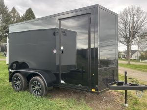 Cargo Express 6 ft x 12 Enclosed , tandem axle,BLACK/black .080 composite exterior