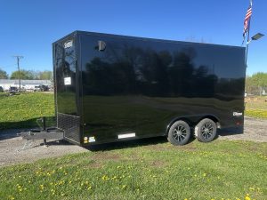 Cargo Express 8.5ft x 16 ft enclosed/cargo trailer. #5978 Black Polycore .080 siding