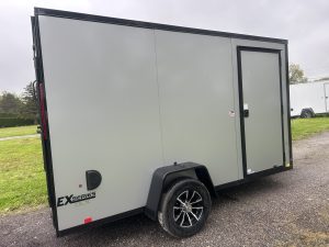 Cargo Express 6 ft x 12 Enclosed EX-DLX Series ,SILVER/BLACK Composite  .080 .#5996