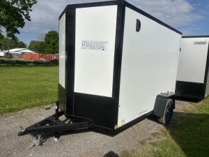 Cargo Express 6 ft x 10 Enclosed EX-DLX Series ,WHITE/BLACK Composite  .080ext. #6002