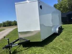 Legend Enclosed Cargo 7 ft x 18 ft enclosed trailer, 16'+2',Cyclone series w/torsion axles #9535