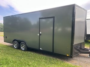 Cargo Express 8.5ft x 20 ft enclosed cargo trailer. 10K gvwr .CHARCOAL w/ BLACK OUT, #5982