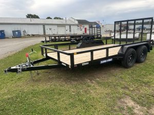 Sure Trac 7ft x 14 ft tandem axle utility trailer STUTT8214-BP-070